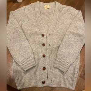 La Paz Wool Cardigan, Large, Gray